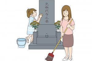 墓掃除 お墓参り